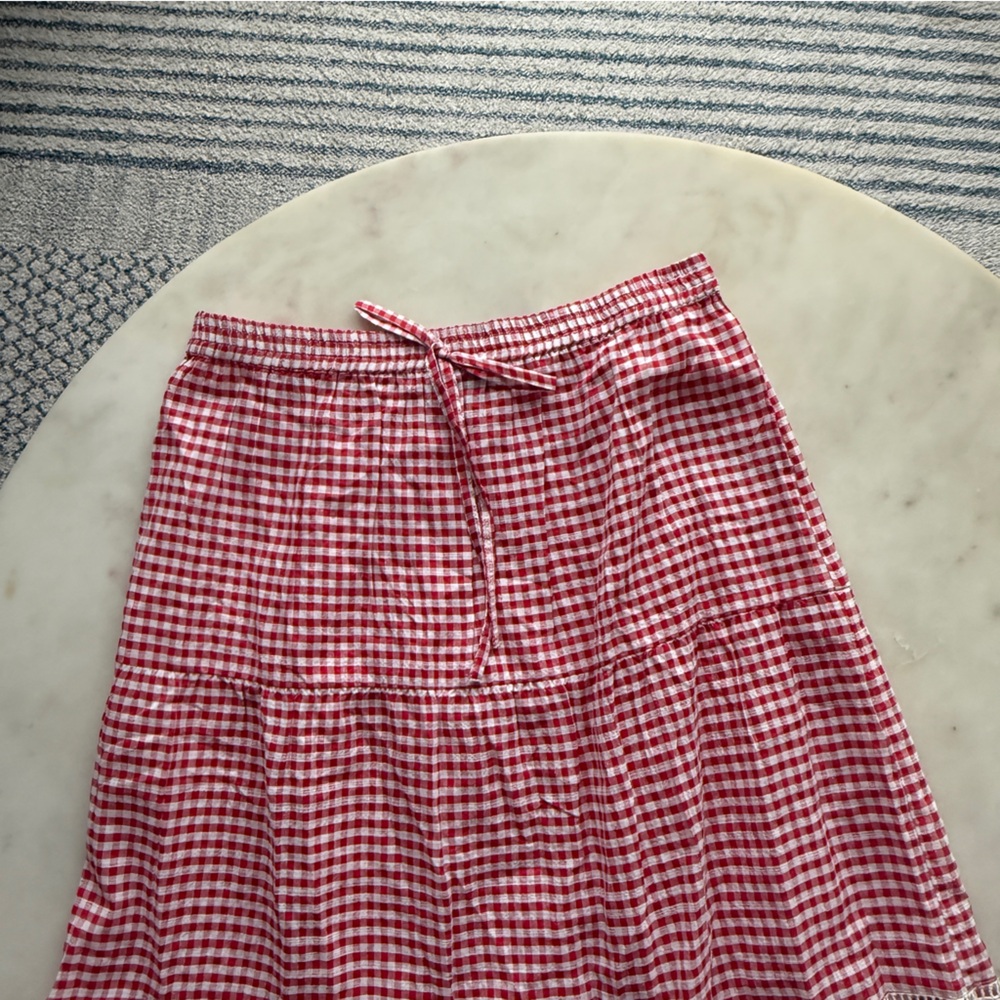 Wednesday’s Girl - Red Gingham Maxi Skirt